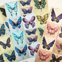 18 Sheets Vintage Butterfly Scrapbook Paper for DIY Crafts