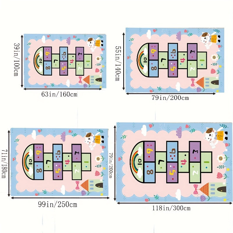 Kids Hopscotch Area Rug Ultra Soft Play Mat