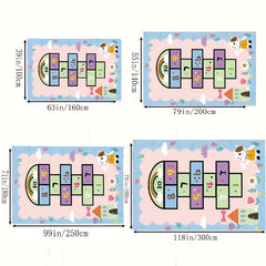 Kids Hopscotch Area Rug Ultra Soft Play Mat