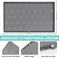 Waterproof Under Sink Mat 34 X 22 Silicone Drip Tray Liner for Kitchen Bathroom