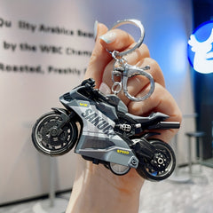 Mini Motorcycle Keychain Car Schoolbag Pendants