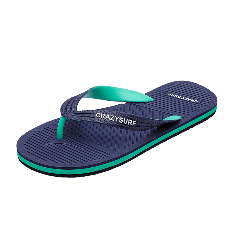 Men's Striped Non Slip Flip Flops Casual Slippers For Beach Pool Shower