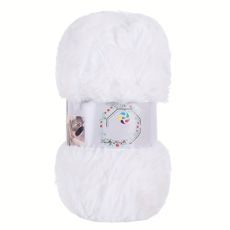 Faux Mink Fur Yarn Soft Yarn DIY Knitting Crocheting Hat Scarf Purse 100g