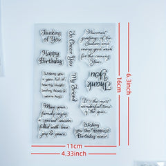 4 Sheets Rubber Stamp Set for Card Making Scrapbooking DIY Journaling
