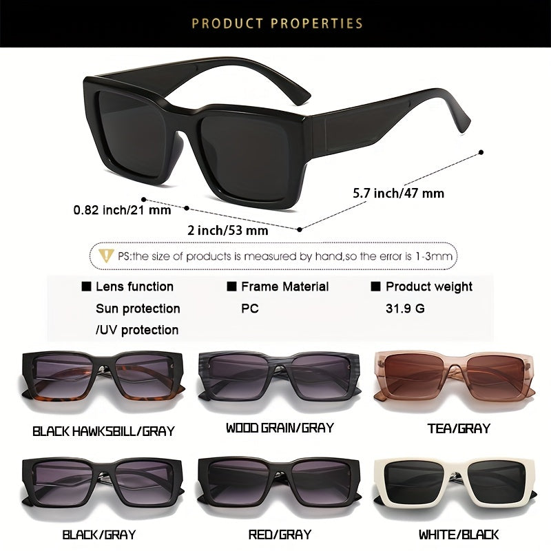 Men's Square Frame UV Protection Sunglasses