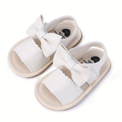 Bowknot Breathable Open Toe Sandals For Baby Girls Lightweight Anti Slip Sandals