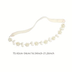 Sexy Faux Pearl Leg Thigh Chain Adjustable Elastic Body Jewelry