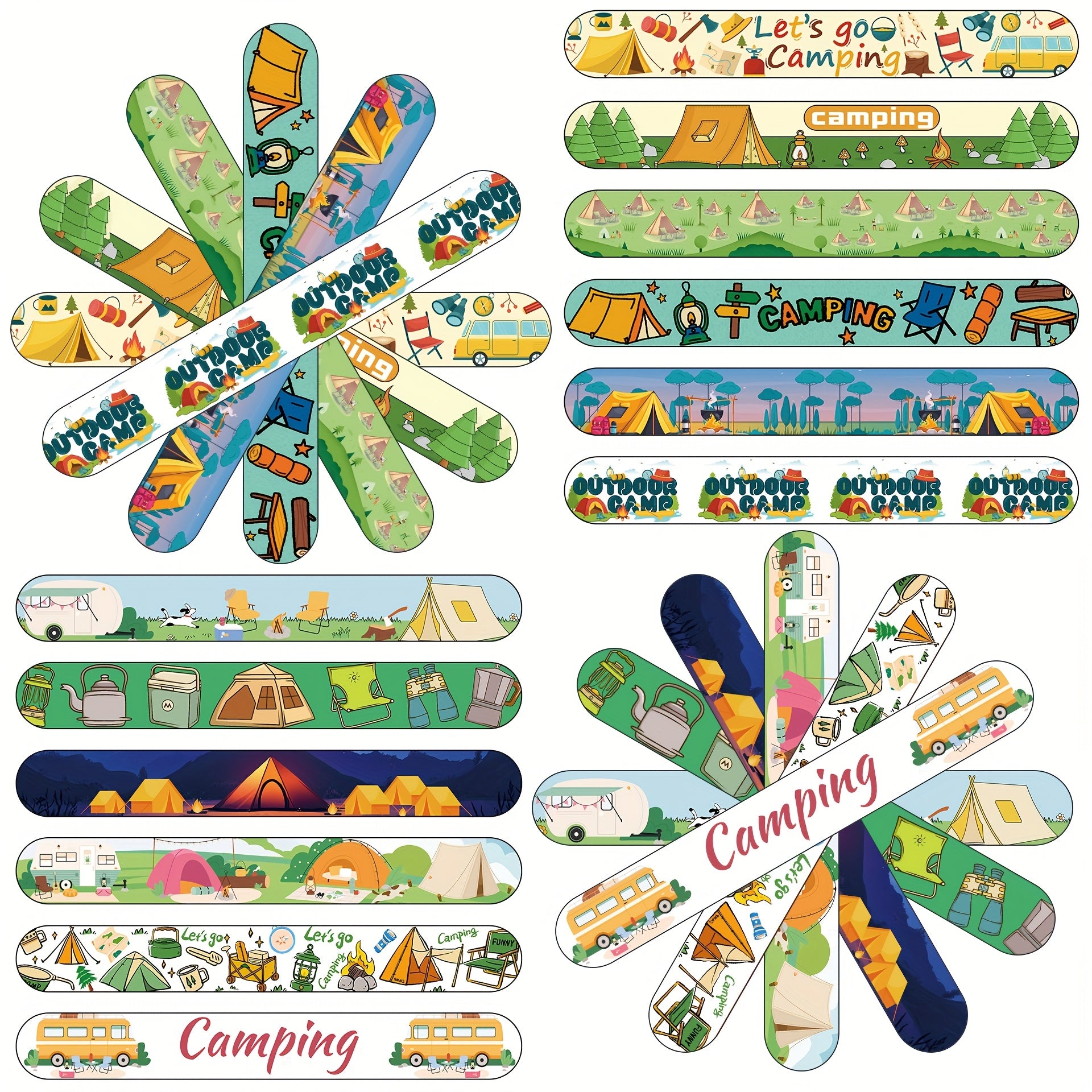 Camping Party Set Slap Bracelets Birthday Party Supplies