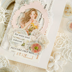 1pc Pack Stickers Dried Flowers Plant Book Series Decoration