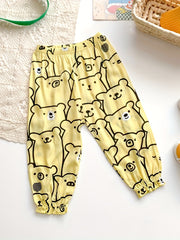 Kids Mosquito-Proof Cartoon Print Pants for Spring, Summer & Autumn