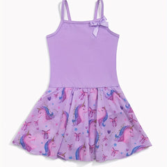 Cartoon Pony Graphic Cami Tulle Tutu Ballet Dance Dress