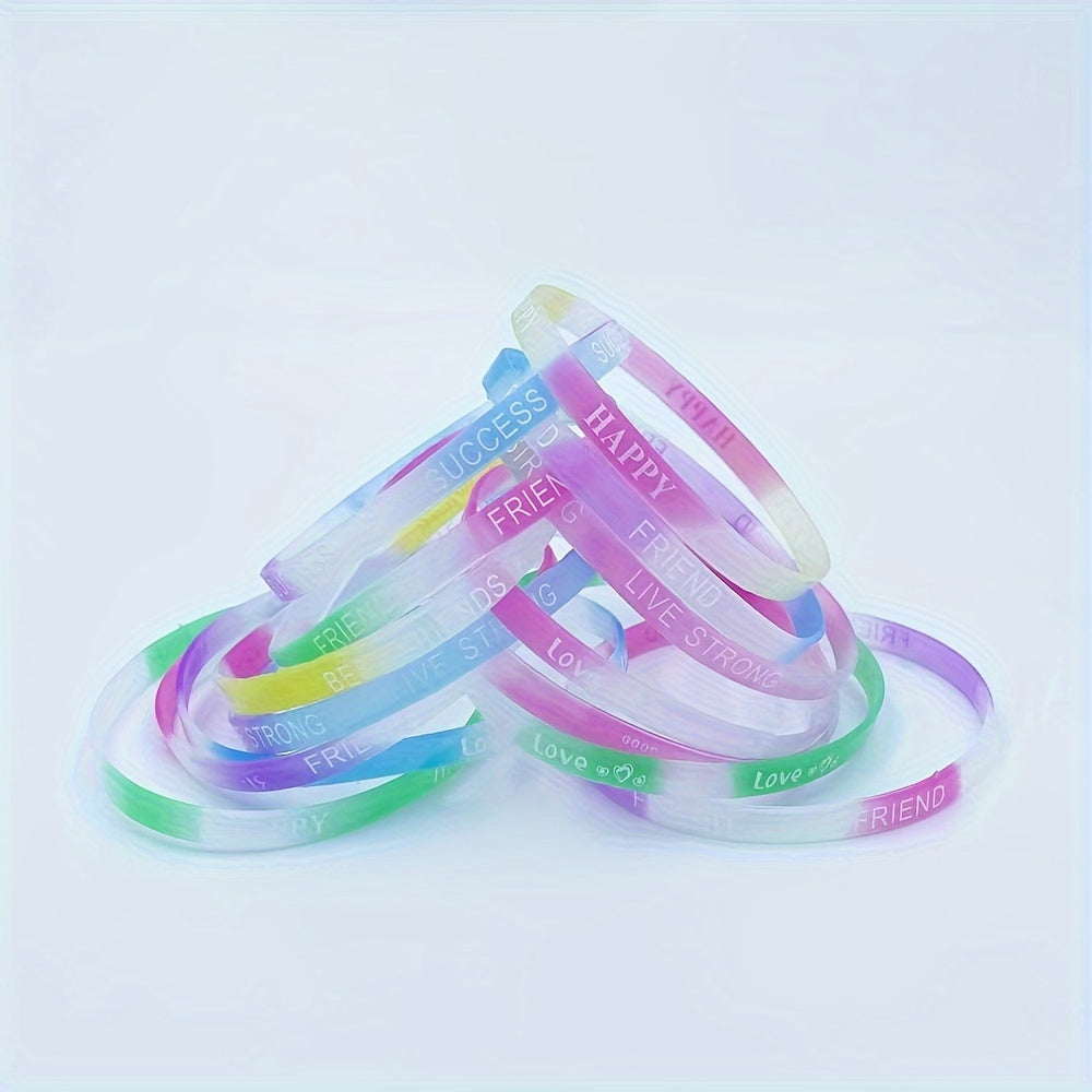 Luminous Silicone Bracelet Candy Color Sports Wristband Women