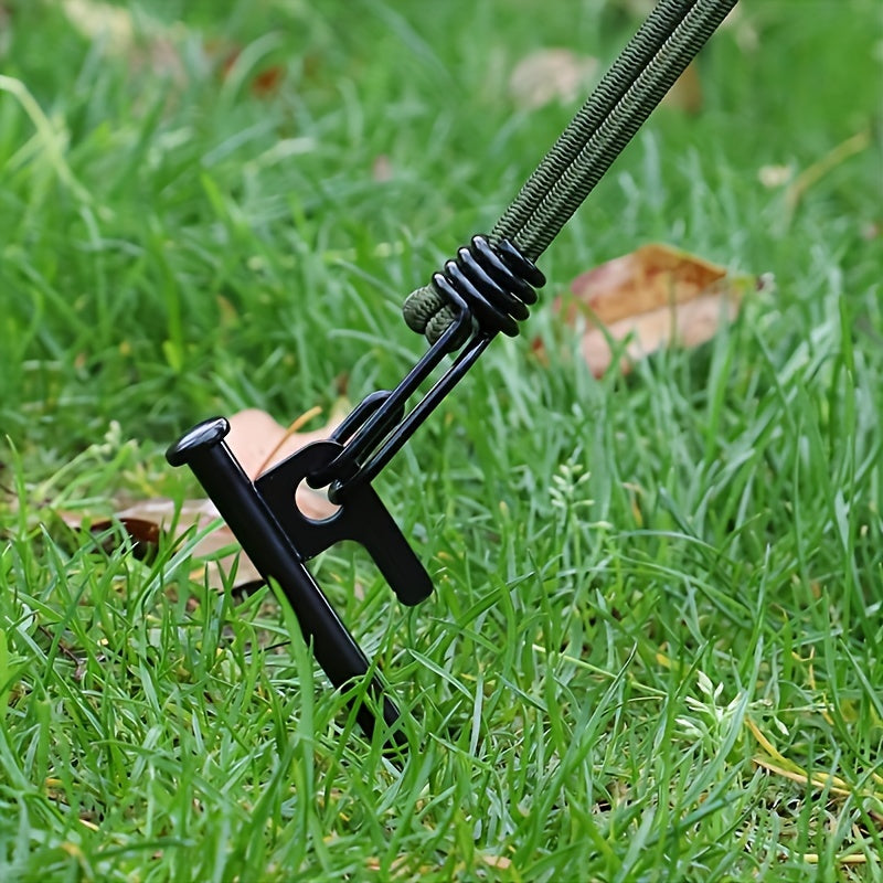 4pcs Outdoor Camping Ground Nails Steel Ground Nails for Canopy Tent Beach
