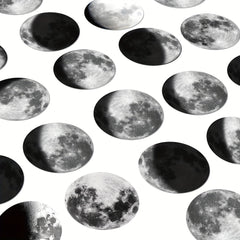 50pcs Moon Stickers Phone Case Laptop Water Cup Waterproof Decorative Stickers