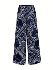 Paisley Print Wide Leg Pants Casual Loose Pants Spring Summer Women's Clothing