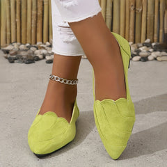 Women's Pointed Toe Loafers Slip On Flat Shoes