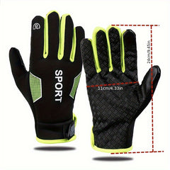 Outdoor Cycling Sports Gloves Touch Screen Full Finger Gloves