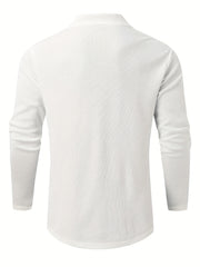 Men's Long Sleeve Casual V Neck T-Shirt for Outdoor Sports