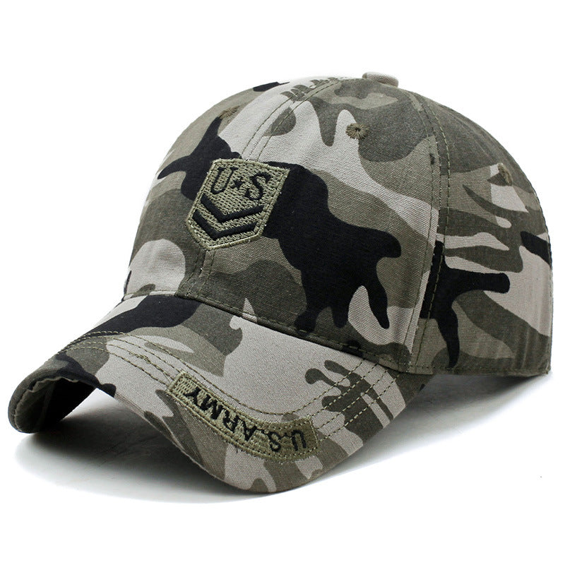 Men's Camo Baseball Cap Embroidered Sun Hat UV Protection Military Cap