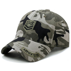 Men's Camo Baseball Cap Embroidered Sun Hat UV Protection Military Cap