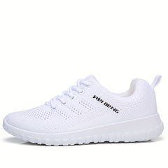 Women's Knitted Sports Shoes Lace Up Low Top Outdoor Running Shoes