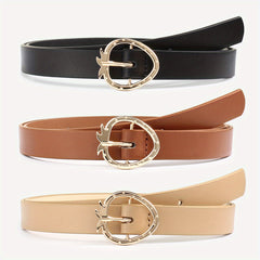 3pcs Strawberry Buckle Belt PU Belt for Women