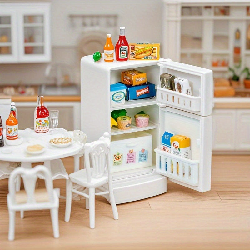 Mini Refrigerator Toys Set for House Decoration and Role Playing