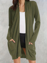 Open Front Cardigan with Pockets
