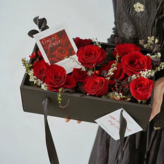 Transparent Handheld Flower Box Bow Bouquet Gift Packaging Box