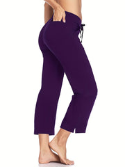 Elastic Straight Leg Yoga Pants Women's Activewear