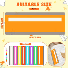 8pcs Guided Reading Strips Colored Highlight Strips For Dyslexia Reading Tools