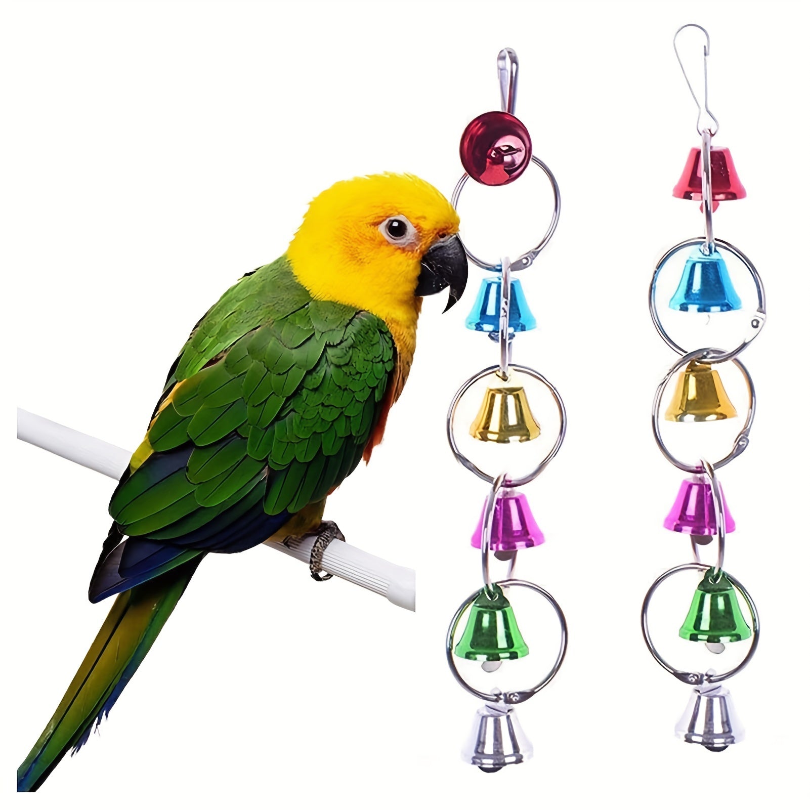 5pcs Bird Toys Set Parrot Biting Toy Parrot Cage Swing Accessories