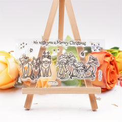 Cat Christmas Silicone Stamp For Scrapbooking DIY Craft Supplies