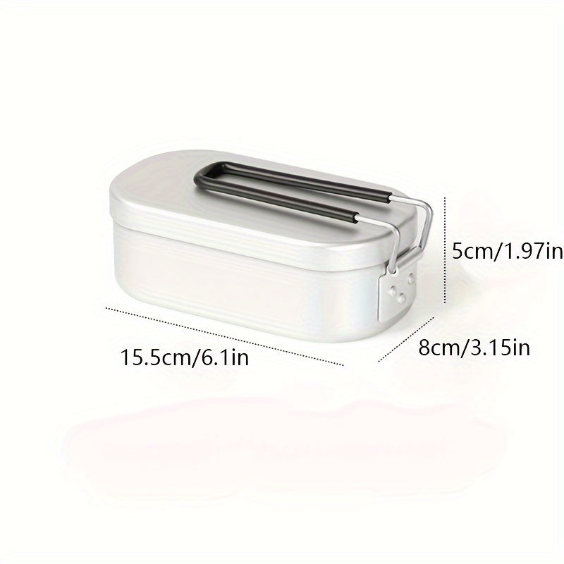 Aluminum Lunch Box Set Portable Foldable Heatable Bento Box