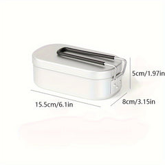 Aluminum Lunch Box Set Portable Foldable Heatable Bento Box