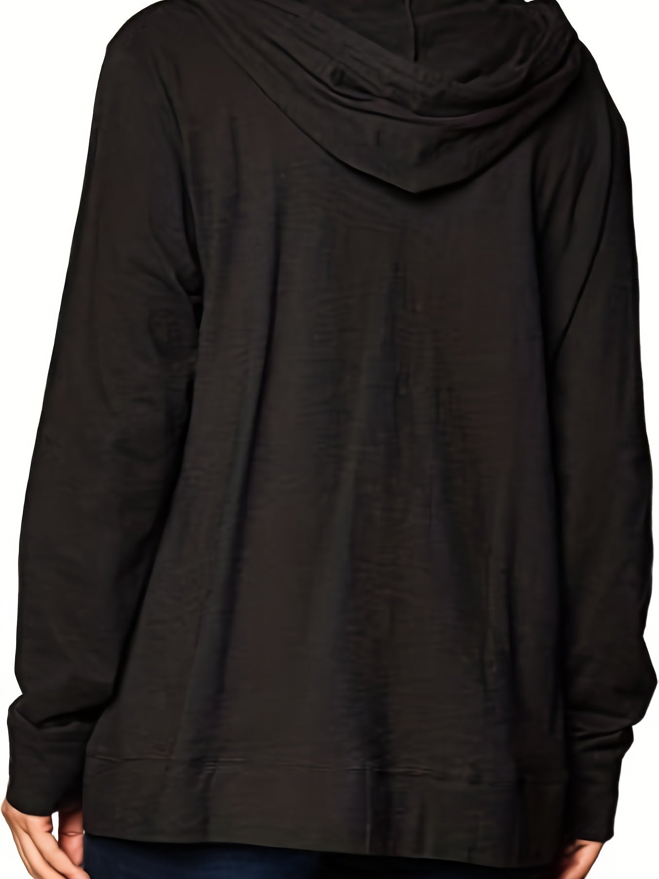Solid Zip Up Hoodie Casual Long Sleeve Hoodies Sweatshirt
