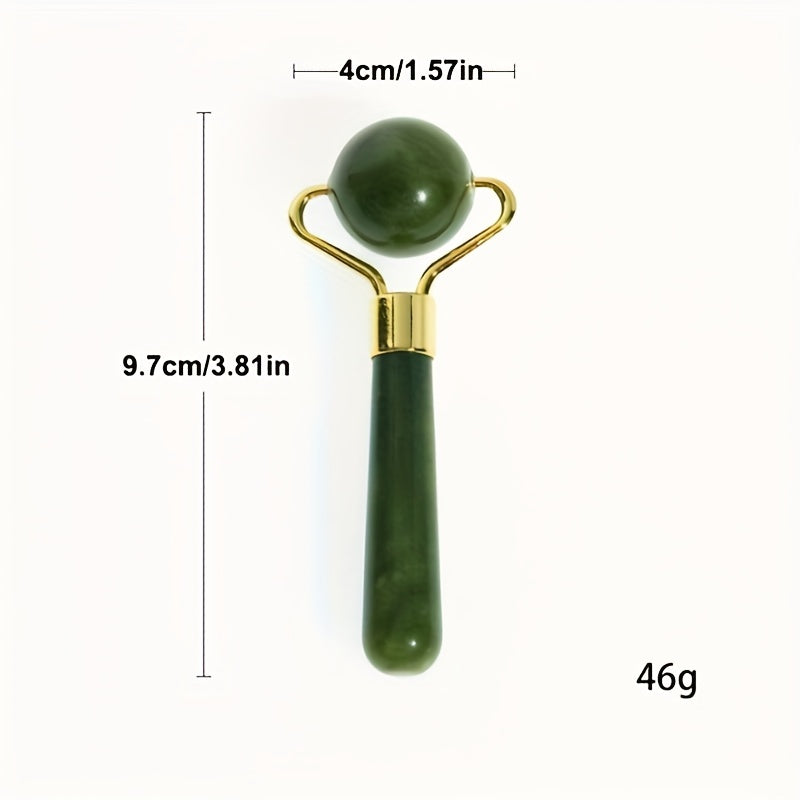 Jade Face & Eye Massage Roller, Compact Design for Soothing Massage