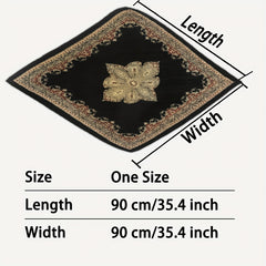 Baroque Pattern Print Bandana Pleated Square Scarf