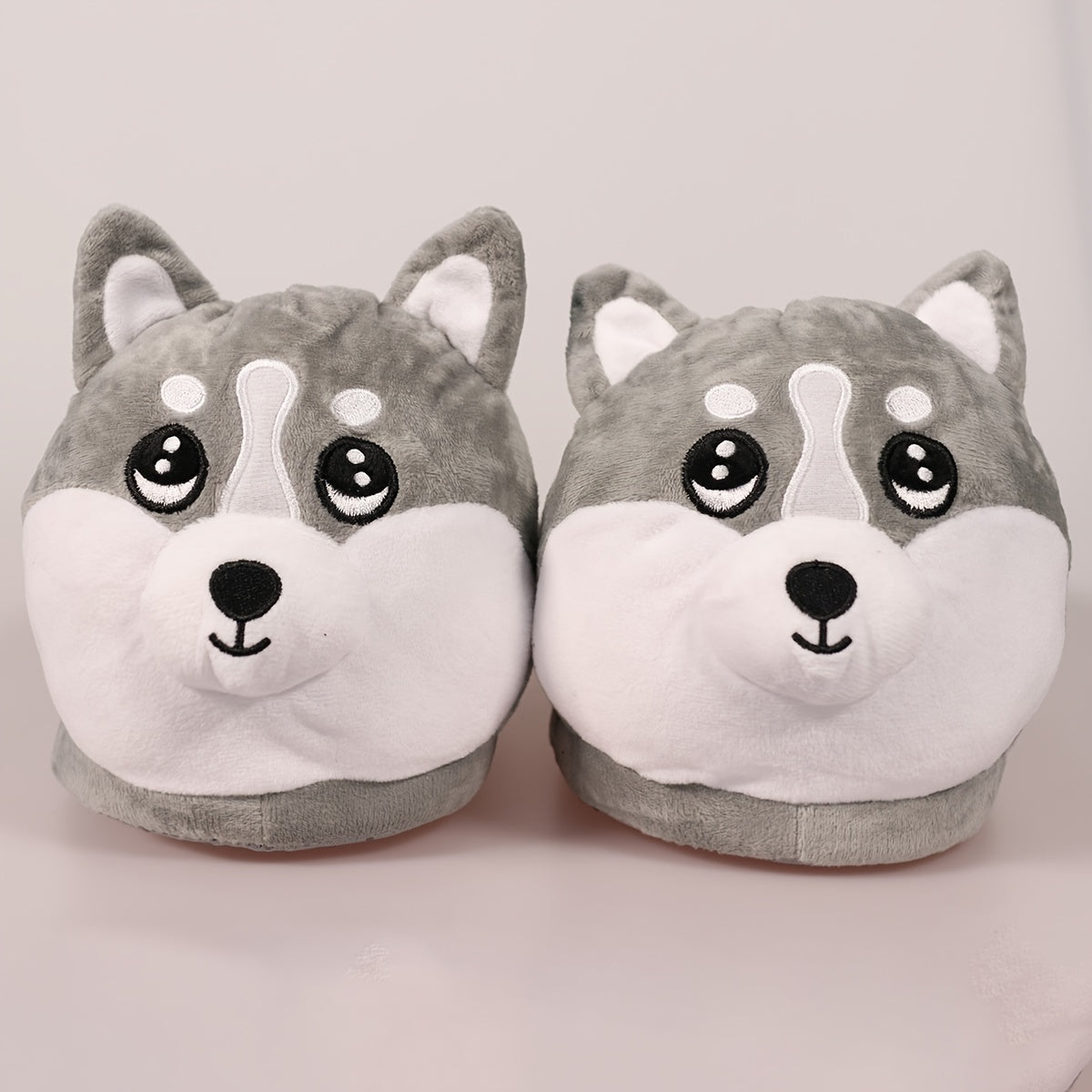 Men's Husky Plush Cozy House Slippers Anti Skid Winter Shoes