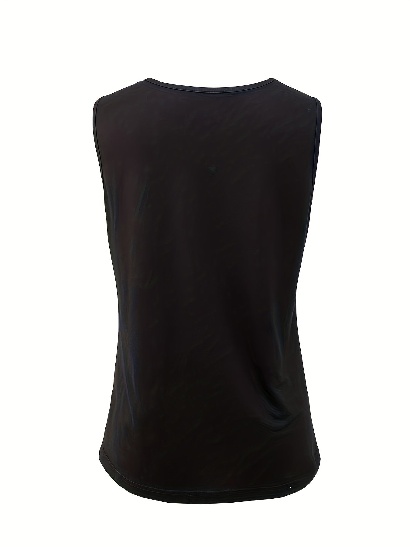 Two Tone Crew Neck Tank Top Summer Sleeveless Women's Clothing