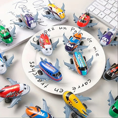 8 Mini Cartoon Metal Pull Back Airplane Toys for Kids' Party Carnival Presents