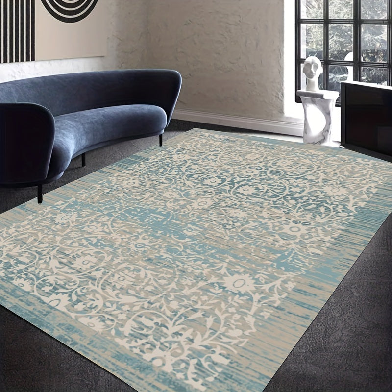 Boho Indoor Outdoor Area Rug Coastal Bohemian Rustic Easy Cleaning Non Shedding