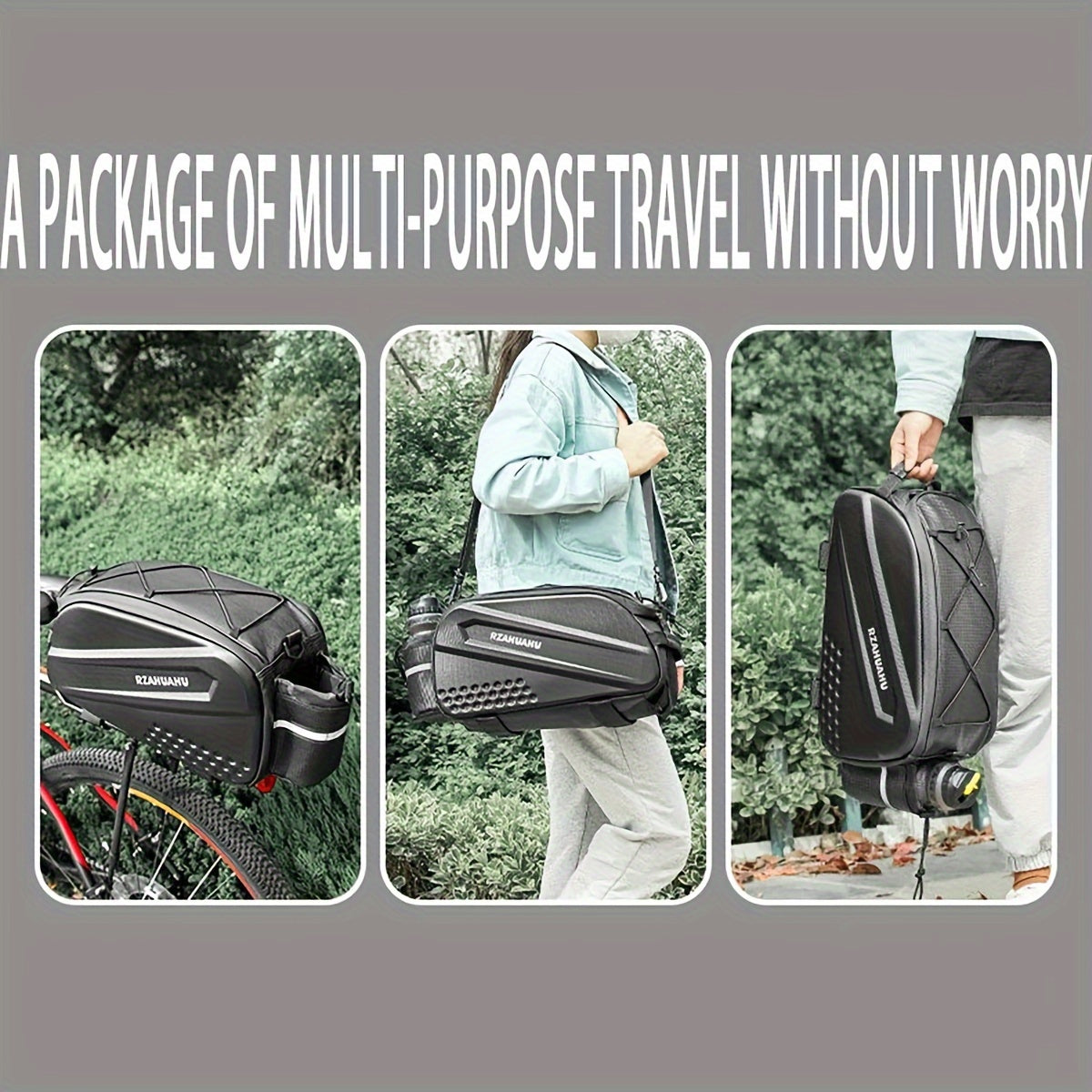 Hard Shell Rear Rack Pack for Mountain Bikes