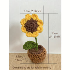 Crochet Kit For Beginners Sunflower Potted Plants Set