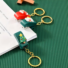 Christmas Mini Desktop Stapler Keychain