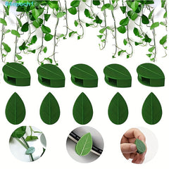 50pcs Plant Fixing Holder Green Hook Vines Traction Bracket Self Adhesive Clip