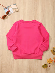 Cartoon Unicorn Long Sleeve Sweatshirt Girls Pullover For Fall