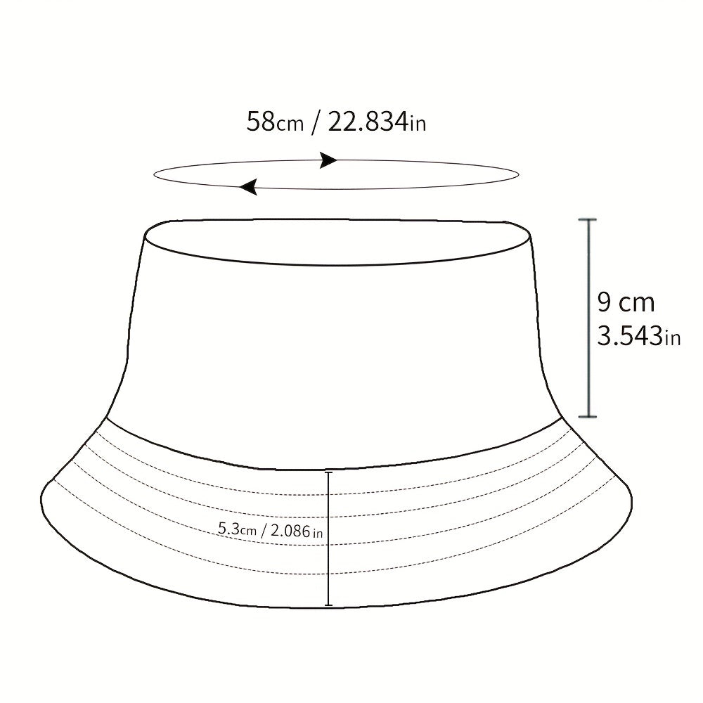 Red Bucket Hat Embroidery Hip Hop Casual Sunscreen Fisherman Cap