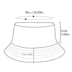Red Bucket Hat Embroidery Hip Hop Casual Sunscreen Fisherman Cap