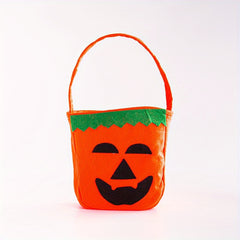 Jack O' Lantern Handbag Halloween Candy Storage Satchel Bag Pumpkin Bucket